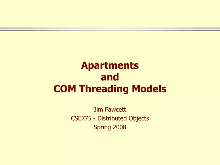 apartments and com threading models
