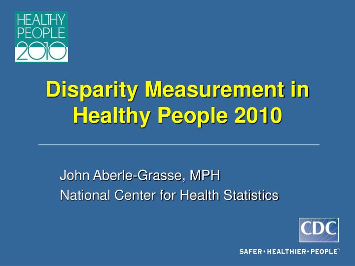 disparity measurement in healthy people 2010
