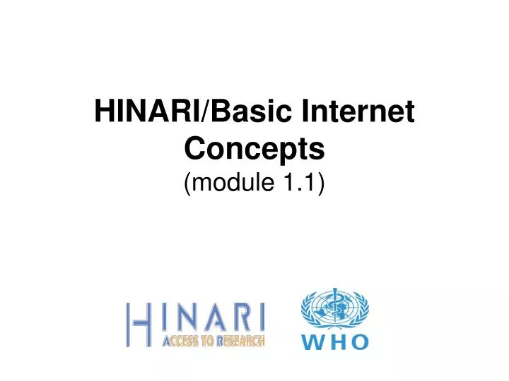 hinari basic internet concepts module 1 1