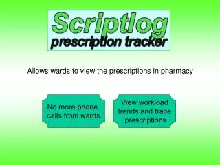Allows wards to view the prescriptions in pharmacy