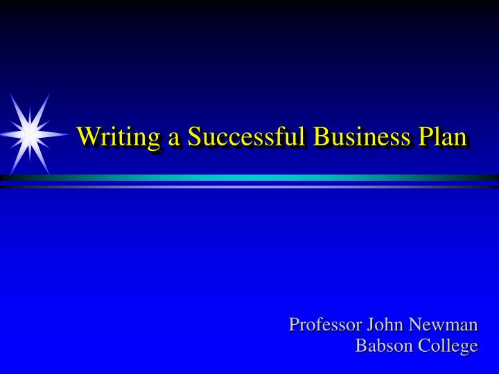 writing a successful business plan