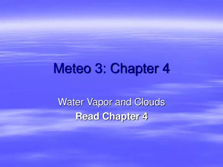 meteo 3 chapter 4