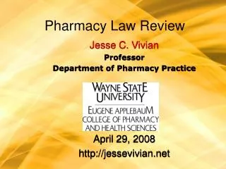Pharmacy Law Review