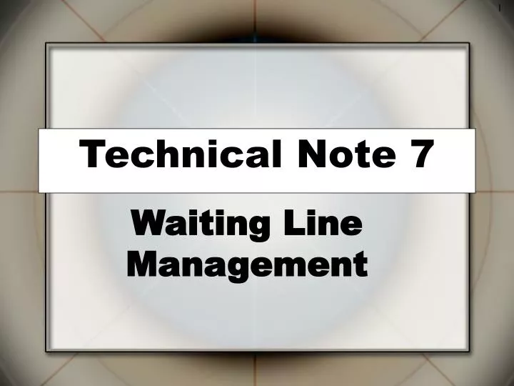 technical note 7