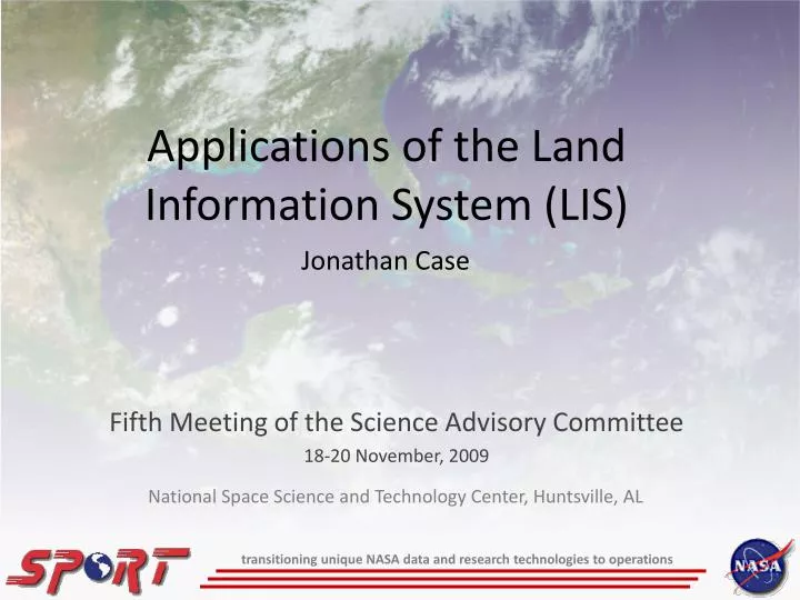 applications of the land information system lis