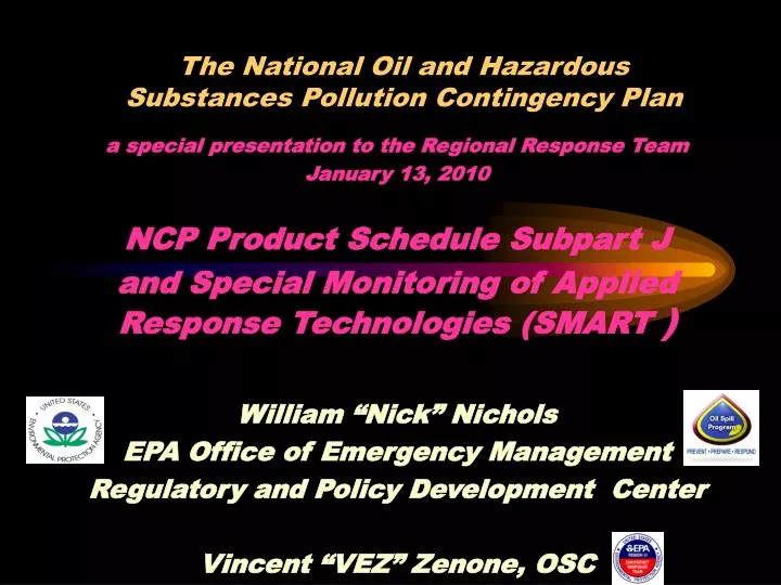 the national oil and hazardous substances pollution contingency plan