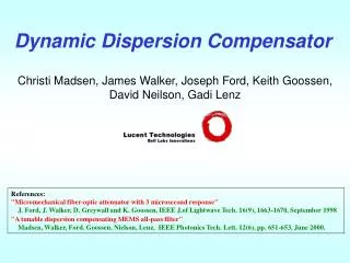 Dynamic Dispersion Compensator