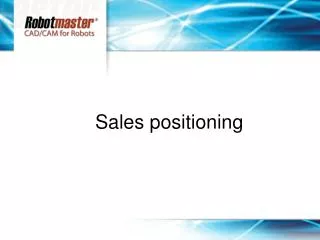Sales positioning