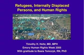 Refugees, Internally Displaced Persons, and Human Rights