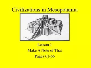 Civilizations in Mesopotamia