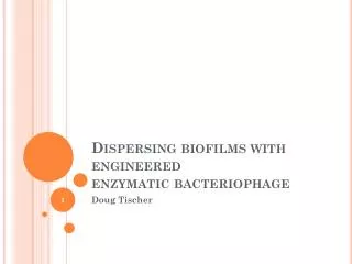 Dispersing biofilms with engineered enzymatic bacteriophage