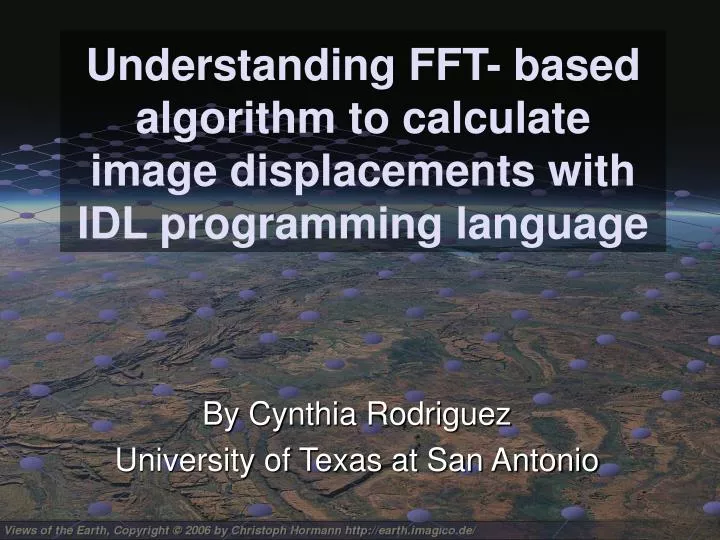 understanding fft based algorithm to calculate image displacements with idl programming language