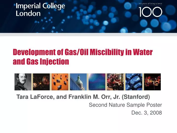 development of gas oil miscibility in water and gas injection