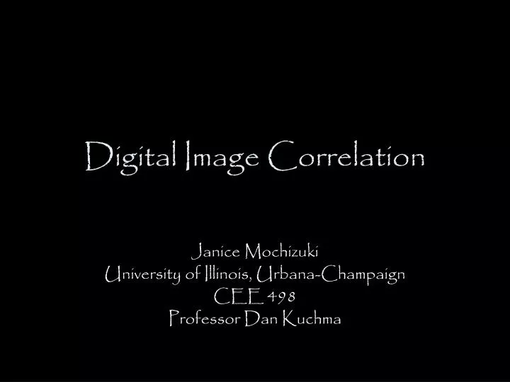 digital image correlation