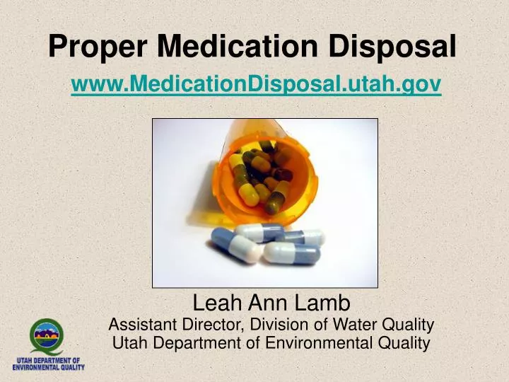 proper medication disposal www medicationdisposal utah gov