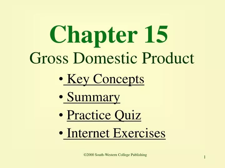 chapter 15 gross domestic product