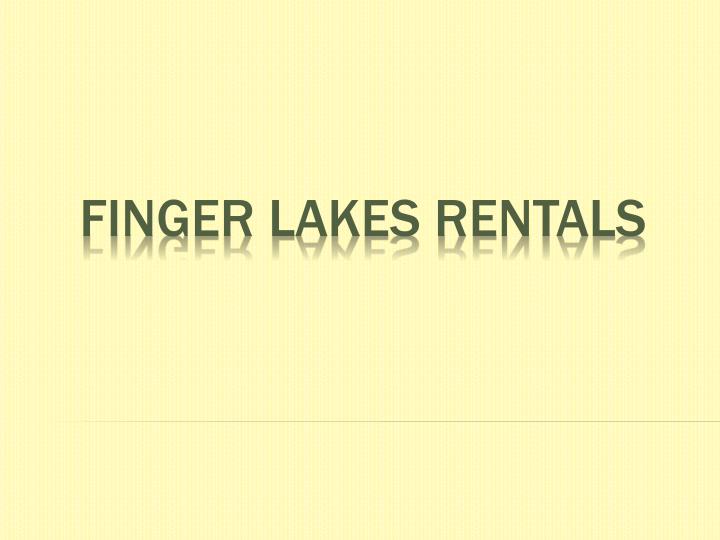 finger lakes rentals