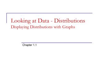 Looking at Data - Distributions Displaying Distributions with Graphs