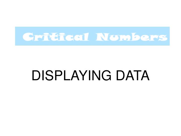 displaying data