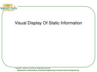 Visual Display Of Static Information
