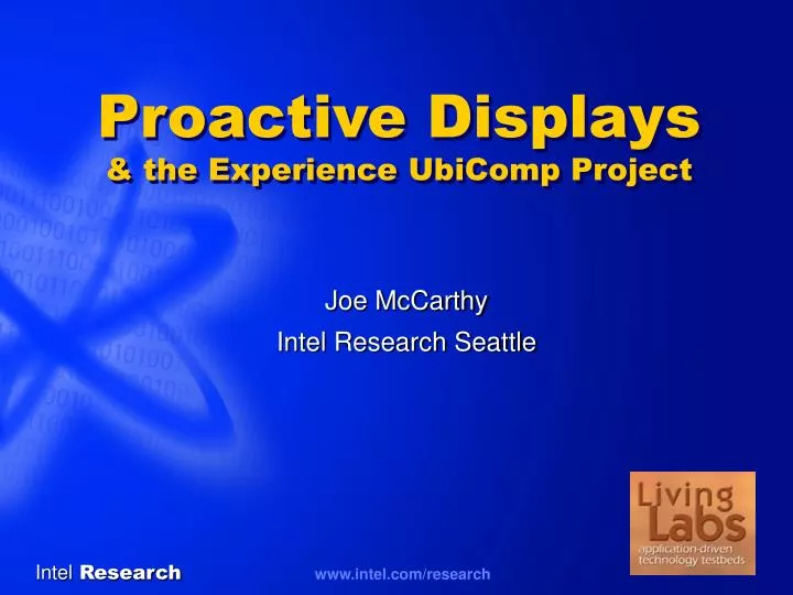 proactive displays the experience ubicomp project