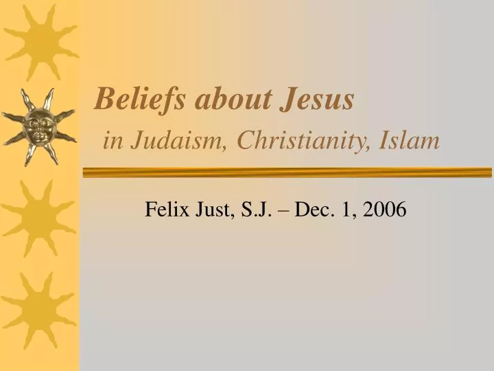 beliefs about jesus in judaism christianity islam