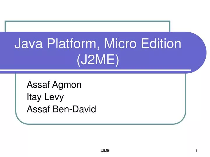 java platform micro edition j2me