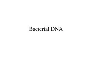 Bacterial DNA