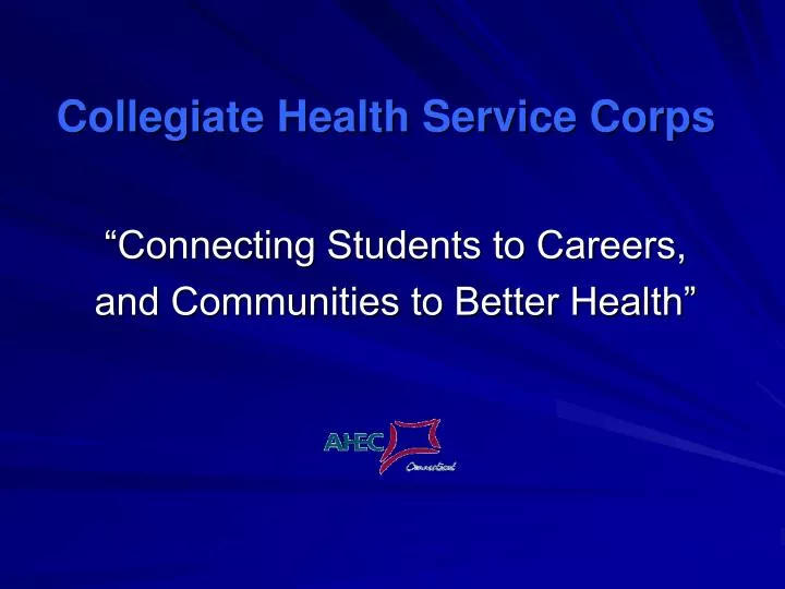 collegiate health service corps