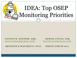 IDEA: Top OSEP Monitoring Priorities