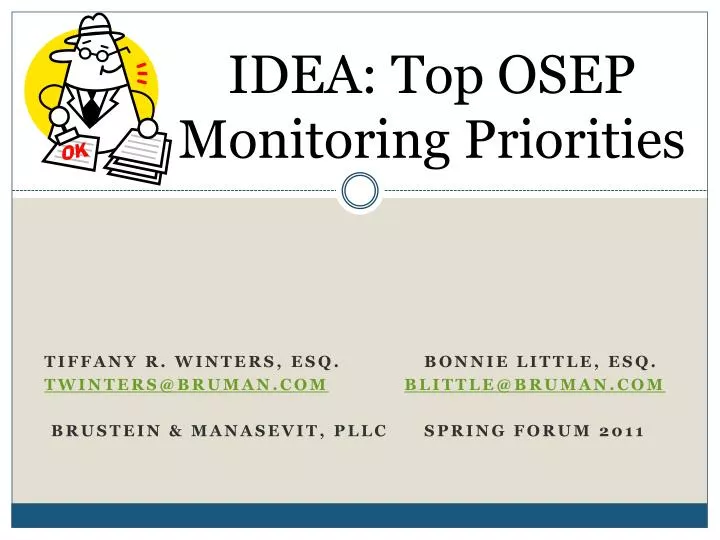 idea top osep monitoring priorities