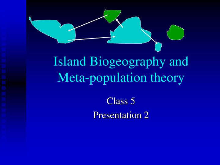 island biogeography and meta population theory