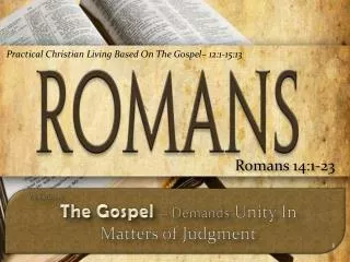 Romans 14:1-23
