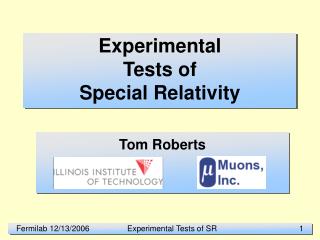 Experimental Tests of Special Relativity
