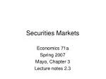 Securities Markets - slide 1