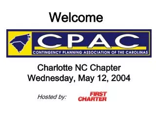 Charlotte NC Chapter Wednesday, May 12, 2004