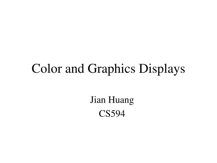 color and graphics displays