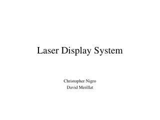 Laser Display System