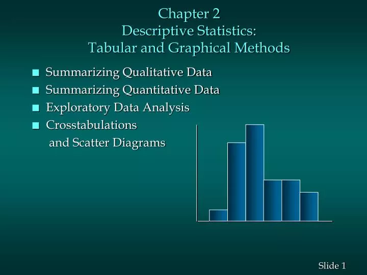 chapter 2 descriptive statistics tabular and graphical methods