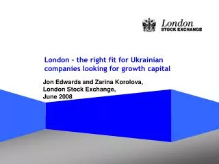 London – the right fit for Ukrainian companies looking for growth capital