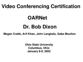 Video Conferencing Certification
