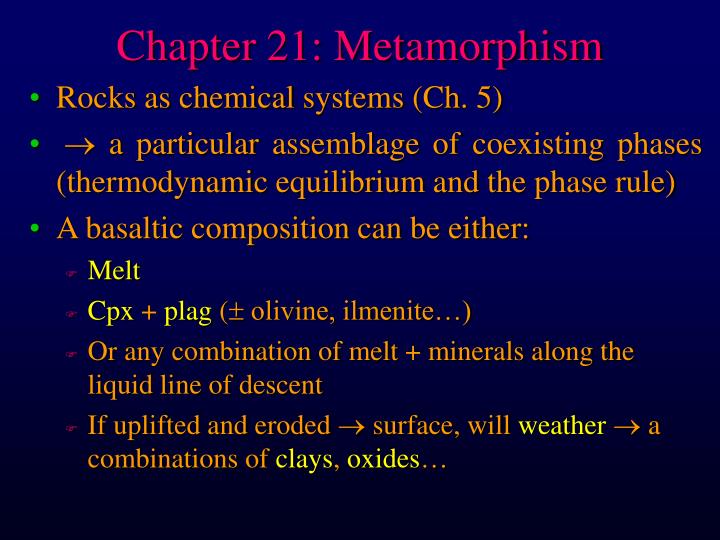chapter 21 metamorphism