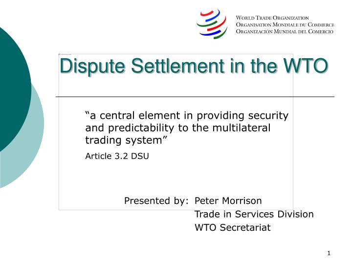 dispute settlement in the wto