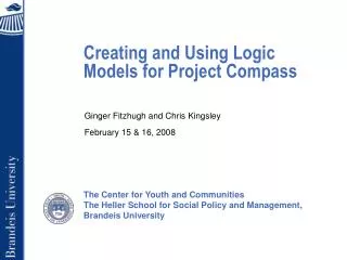 Creating and Using Logic Models for Project Compass