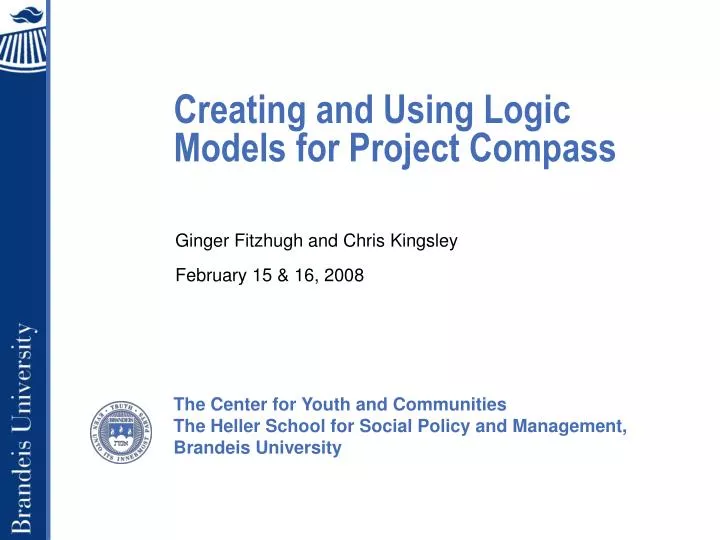 creating and using logic models for project compass