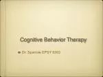 Cognitive Behavior Therapy - slide 1