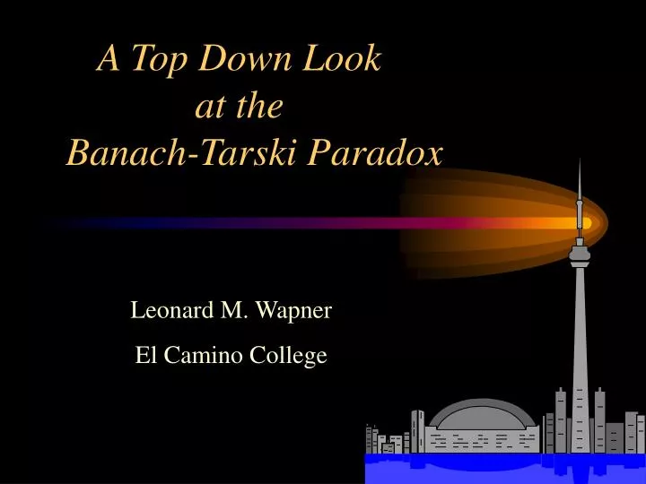 a top down look at the banach tarski paradox