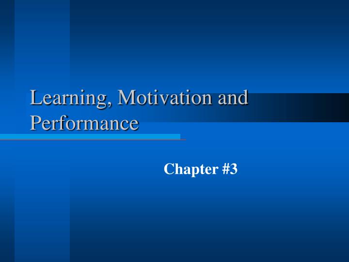 learning motivation and performance