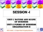 SESSION -I - slide 1