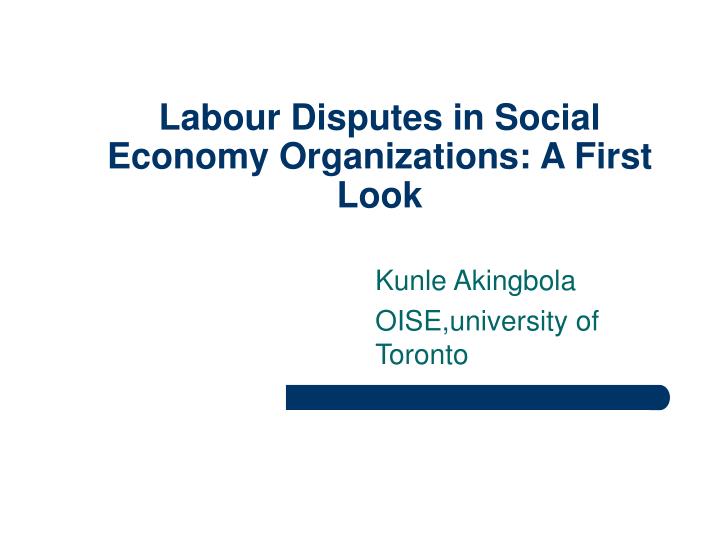 labour disputes in social economy organizations a first look
